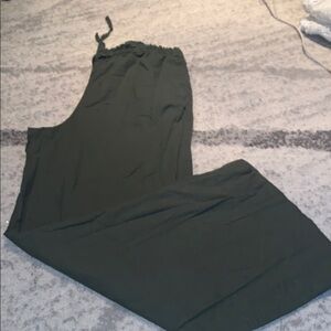 Women's wide leg forest green pants